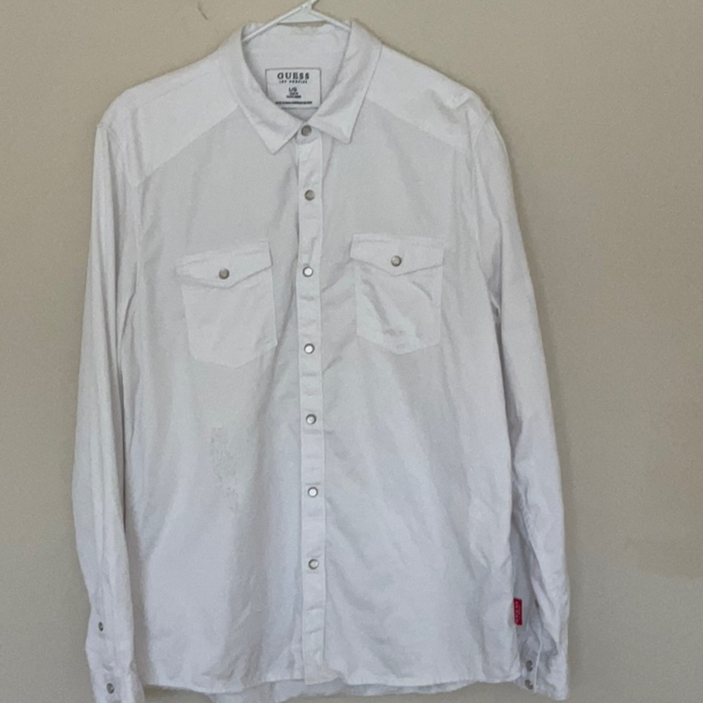 GUESS Men's White Shirt